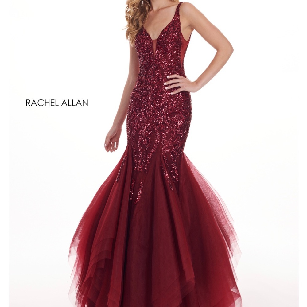 Rachel allan sequin mermaid prom dress